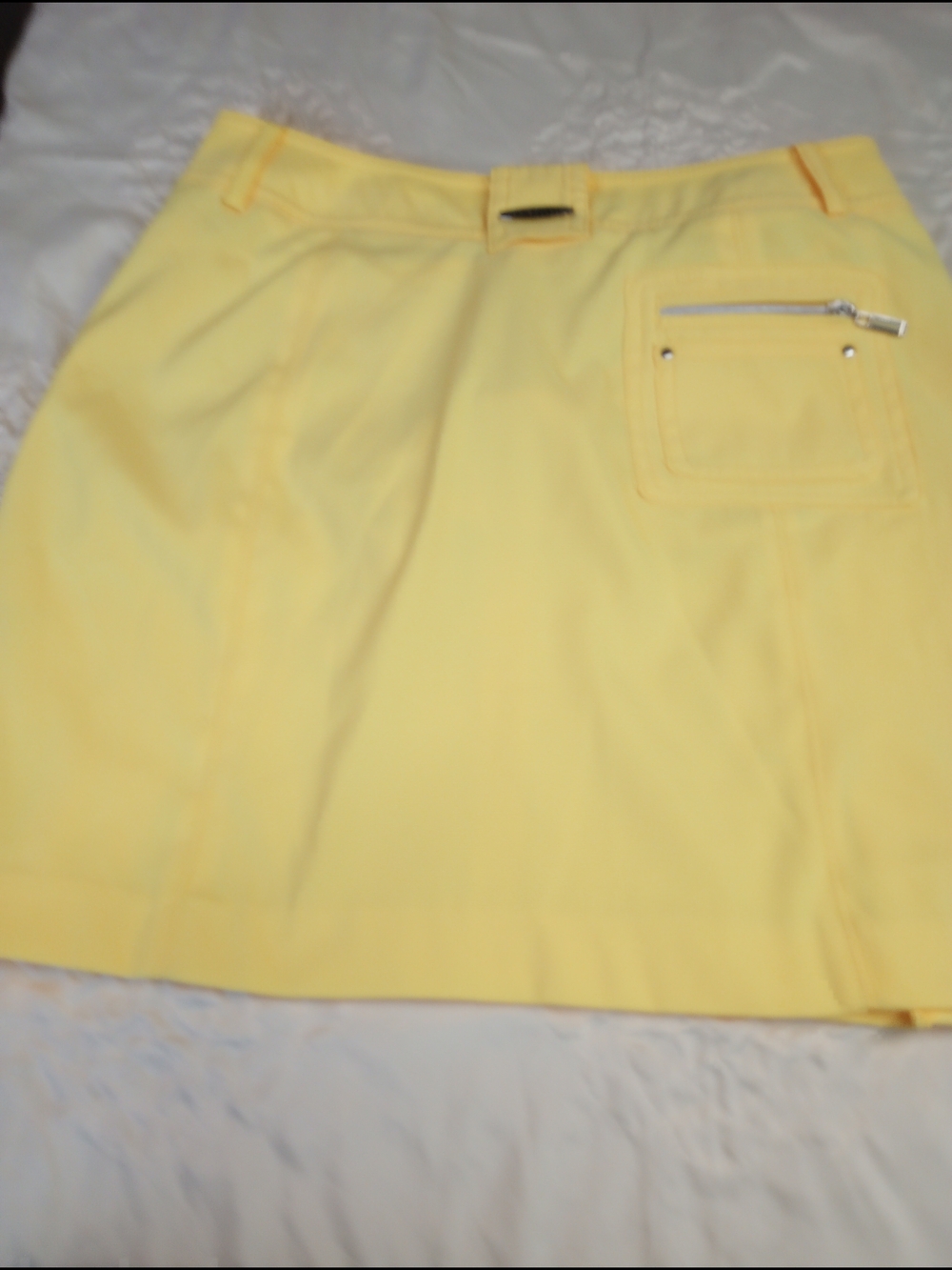 jamie sadock Bright Yellow Golf Skort with Logo Waistband Size 2 - Picture 3 of 5